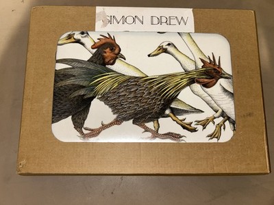 Simon Drew Humorous Animal Placemats Set of 6 Tablemats Kitchen Dining Decor