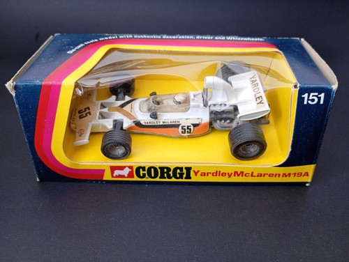 VINTAGE 1970'S CORGI TOYS #151 YARDLEY MCLAREN M19A F1 RACING CAR BOXED