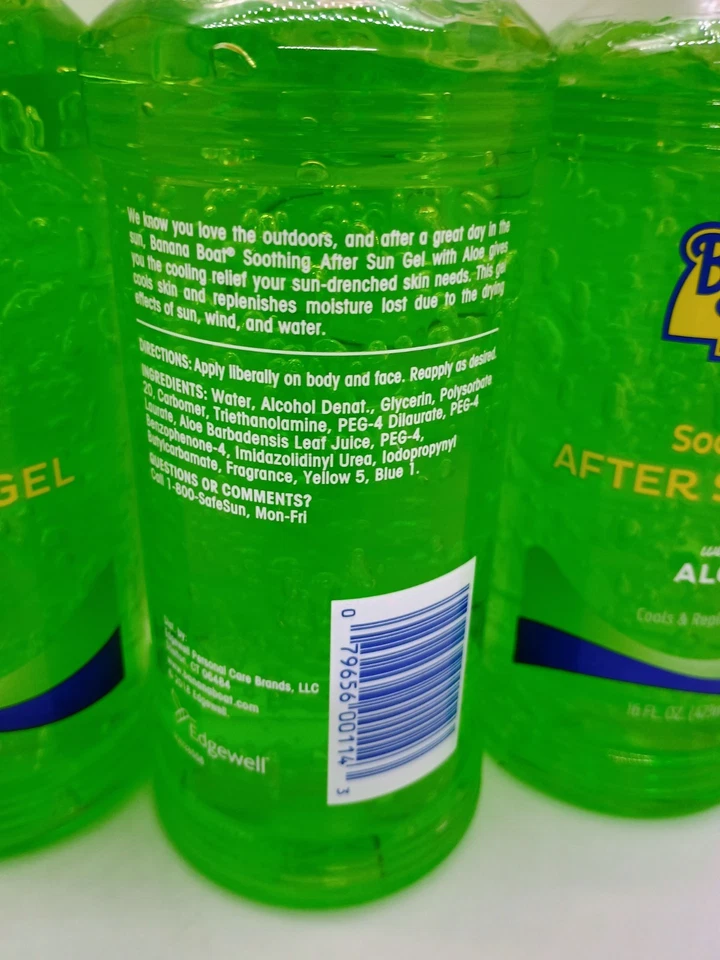 Banana Boat Soothing After Sun Gel with Aloe, Cools & Replenishes, 16oz 3 Pack - Image 2 of 3