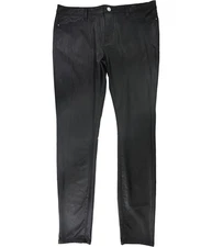 [BLANKNYC] Womens Super Skinny Faux Leather Casual Trouser Pants, Black, 32