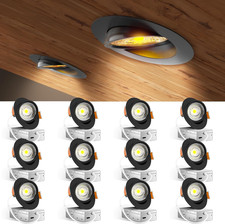 12 Pack 4 Inch 5CCT Gimbal LED Recessed Lighting, 360  90 Adjustable Eyeball Dir
