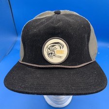 O  Neill Hat Cap SnapBack Adjustable Corduroy w/ Rope Cotton Black-Gray OSFM