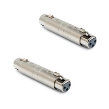 2 Pack Hosa Gender Changer XLR3F to Same