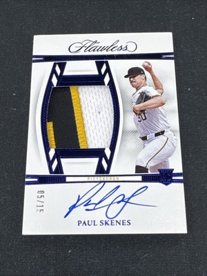 2024 Panini Flawless Paul Skenes Rookie Patch Auto RPA Sapphire