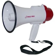 Pyle Professional Megaphone Bullhorn Speaker w/ Siren & Volume Control PMP30