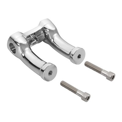 Chrome 4'' Handlebar Riser 1.26''Bar Fit For Harley Softail Fatboy Dyna Street Bob