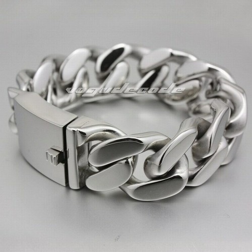 Huge Heavy Stainless Steel Link Chain Bracelet Biker Punk Jewellery 5P004B BZ - Picture 10 of 16