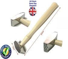 Zwei Musterköpfe Texturierhammer Holzgriff formendes Design-Werkzeug UK