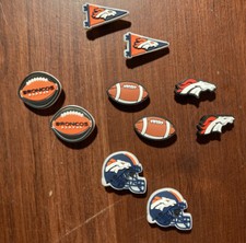 NFL Denver Broncos Football Team For Crocs Shoe Charms Jibbitz - 10 pieces