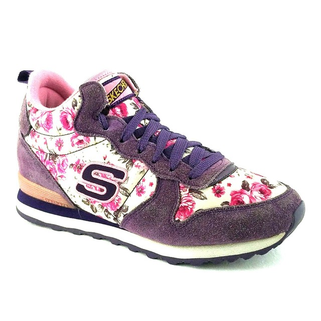 skechers pink wedge sneakers