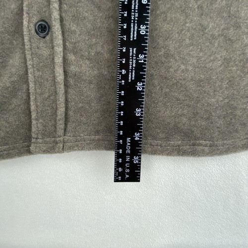 LL Bean Fleece Shirt Jacket Mens XXL Tall Shacket Gray Button Up Fall Workwear - Picture 3 of 12