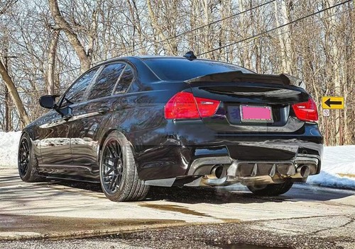 Spoiler difusor parachoques trasero carbono real para BMW E90 325i 335i M-Sport 05-12 - Imagen 5 de 18