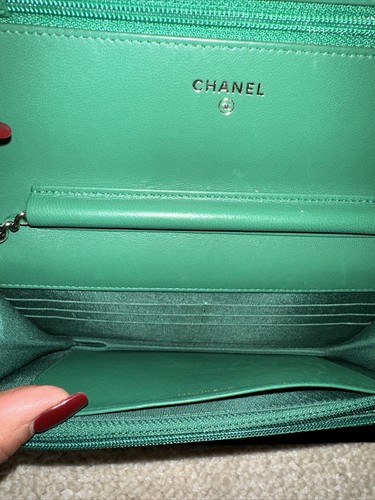 Chanel WOC Wallet On chain Green Lambskin - Picture 13 of 18