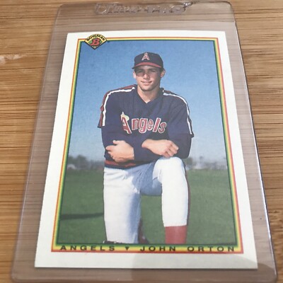 1990 Bowman error baseball card John Orton #298 front/Greg Gagne stats back 414