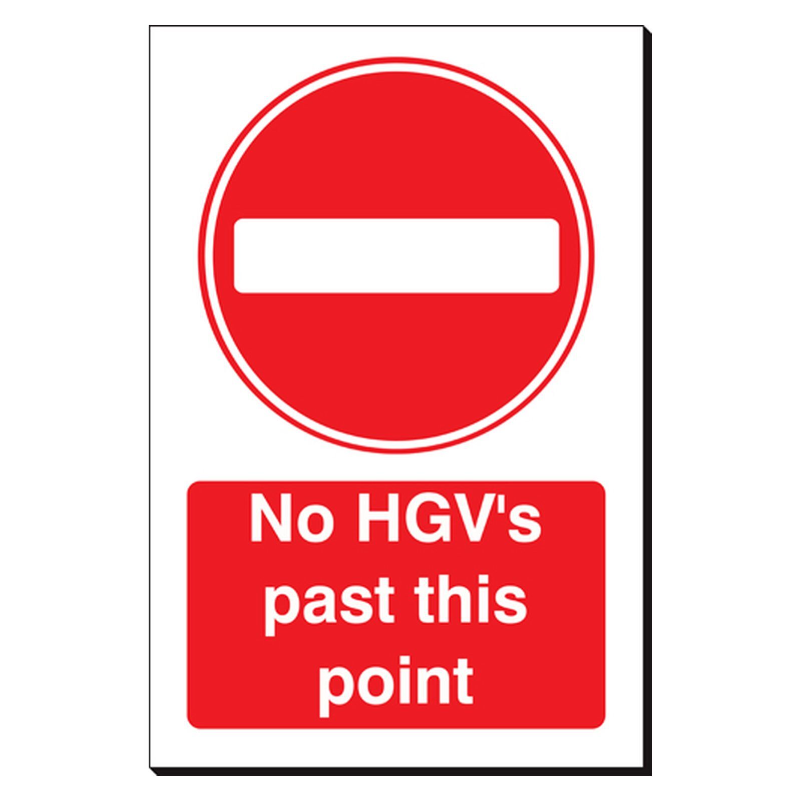 No HGV's Past This Point 240 x 360mm Sign - SSB128