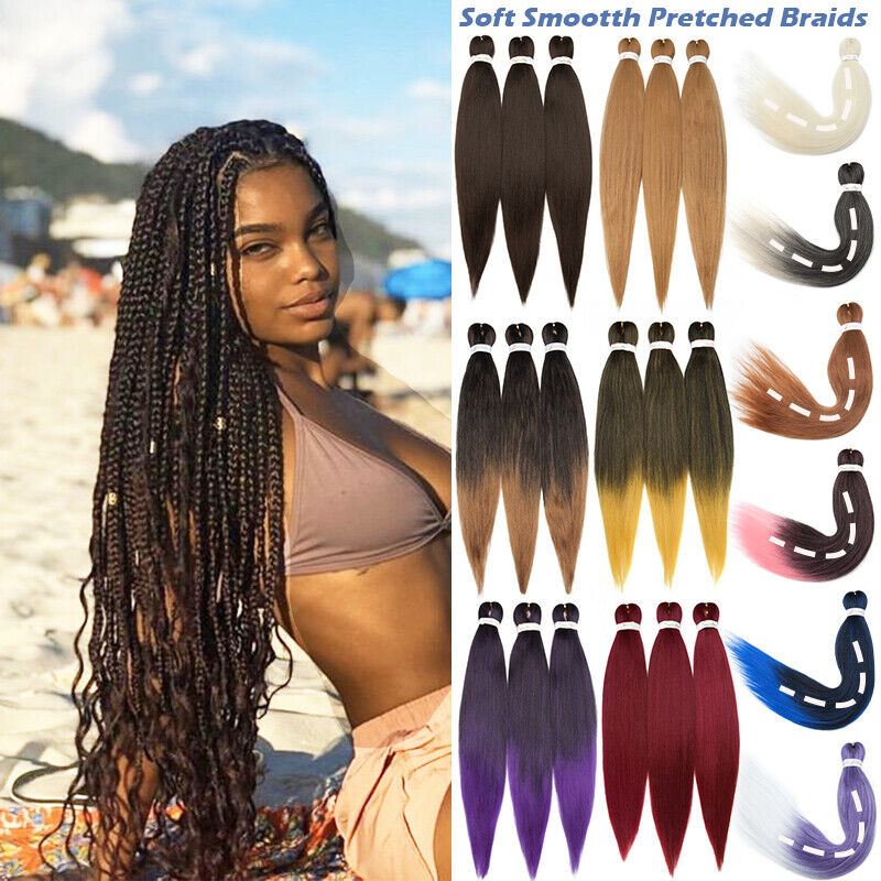 Pre-stretched Jumbo Braiding Natural Long Box Twist Braid Hair Extensions  26