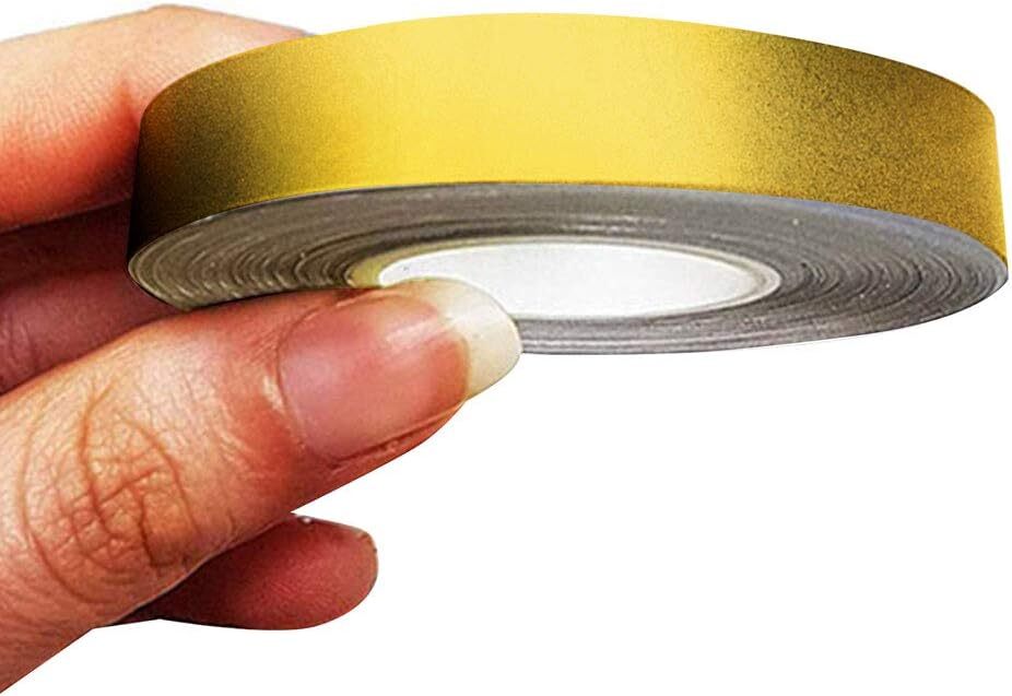 4R Quattroerre 10492 Trim Stripes Strisce Adesive per Auto, Oro, 10 mm x 10 mt