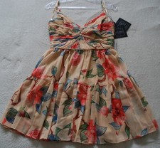 Ieena for Mac Duggal Nude Floral Fit & Flare Cocktail Dress size UK6 BNWT