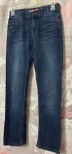 TOMMY HILFIGER Jeans Youth Boys Size 8 BLUE Rebel Skinny Dark Wash Denim