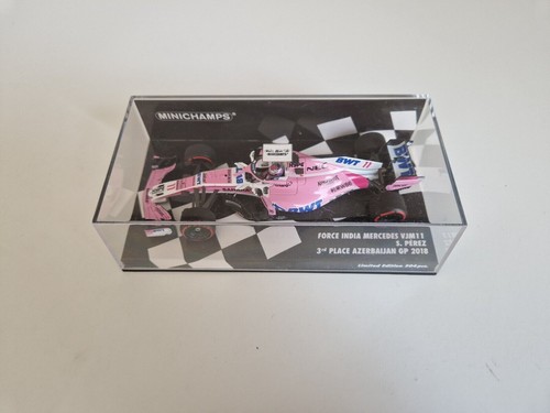 Minichamps 1/43 Force India Mercedes VJM11 S. Perez - 3rd Gp Azerbaijan 2018 - Picture 6 of 7