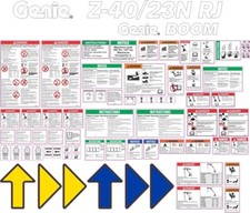 Genie Z40-23N RJ Boom Lift High Quality Aftermarket Decal Kit Includes Warnings