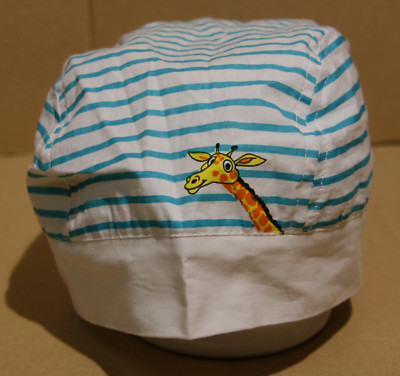 Baby-Bandana Mütze Sommer Liegelind blau weiß GR.47 NEUWARE
