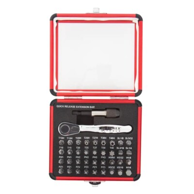 38-Piece Mini Ratchet and Bit Set - Compact Tool Kit