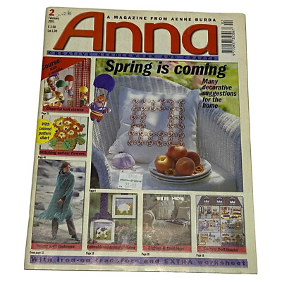 Vintage ANNA Burda Knitting & Needlecrafts Magazine FEB 2001,Super Knit Fashions