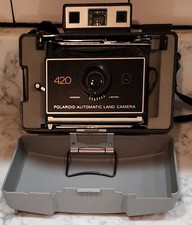 Vintage Polaroid 420 Automatic Land Camera With Hard Case Strap
