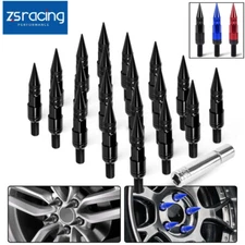 M14x1.5 20PCS Racing Wheel Spike Lug Nuts Lug Bolts Closed End Ball Seat w/ Key