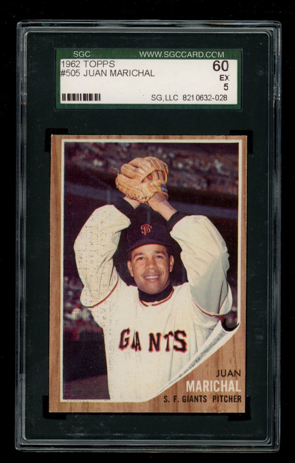 1962 Topps #505 Juan Marichal Giants SGC 5 TOUGH HIGH #