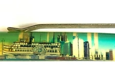 New York City Floaty Pen Moving Ferry Boat World Trade Center Skyline Vintage