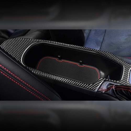 2Pcs Carbon Fiber Watercup Panel Trim Cover Type A Fit For Subaru BRZ Toyota 86 - Picture 4 of 11