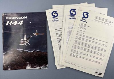 ROBINSON R44 HUBSCHRAUBER HERSTELLER VERKAUFSPROSPEKT SLOANE HELICOPTERS 1994