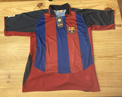 FC Barcelona Soccer Jersey SAO Sports NWT Large La Liga Football