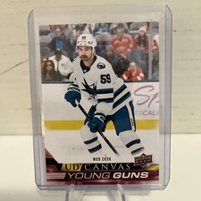 2022-23 UD SERIE EXTEN Nick Cicek San Jose Sharks Young Guns RED  CANVAS (#C367)