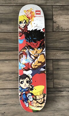 Nsurgo x Anime Expo Street Fighter 2019 Signed Skateboard axel