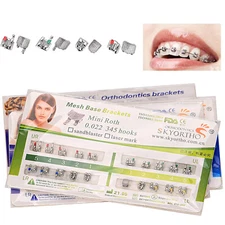 1-10Packs Dental Orthodontic Brackets Braces Mini Roth /MBT Slot.022 3-4-5 Hook