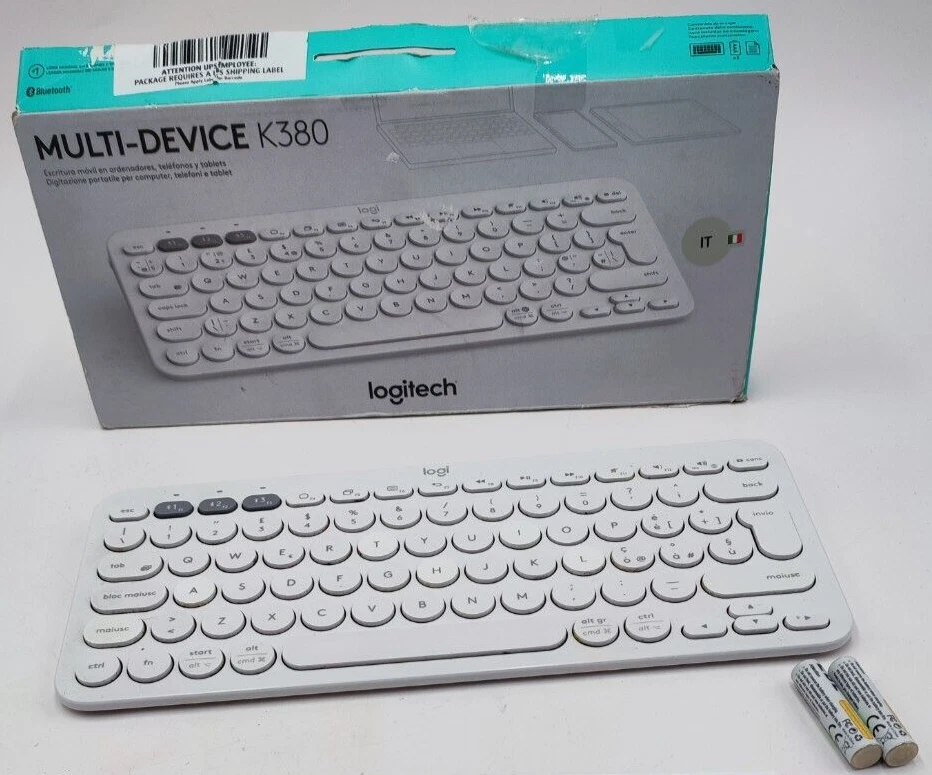 Logitech K380 Multi Device Bluetooth Tastatur QWERTY Italienisch Italiano Weiß - Bild 2 von 4