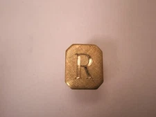 R Monogram Initial Letter Vintage Tie Tack Lapel Pin ronald robert ryan regi g33