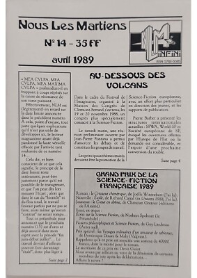 GRAND PRIX DE LA SCIENCE FICTION FRANCAISE 1989 Nous Les Martins N 14 