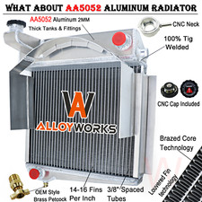 3-row Aluminum Radiator For 1960-1967 61 Austin Healey Sprite-ah Mg Midget-mg Mt
