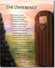 The Difference Poem Christian  8X10 inch PREMIUM SATIN PRINT