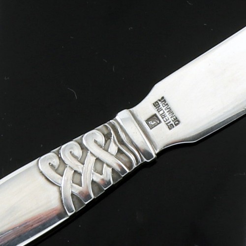 Georg Jensen. All Silver Butter Spreader 046 - Ladby / Nordic #76. - Picture 2 of 2