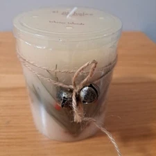St Nicholas Square Winter Woods Round Pillar Christmas Candle 15oz 3” X 4“