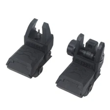 Front Rear Sight Flip Up Adjustable Black for Worker Rail Modify Toy