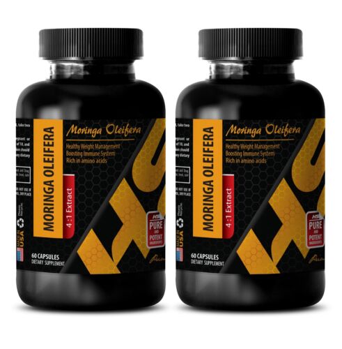 Energy booster - MORINGA OLIEFERA Leaf 1200mg - Nature’s multivitamin 2 Bottle