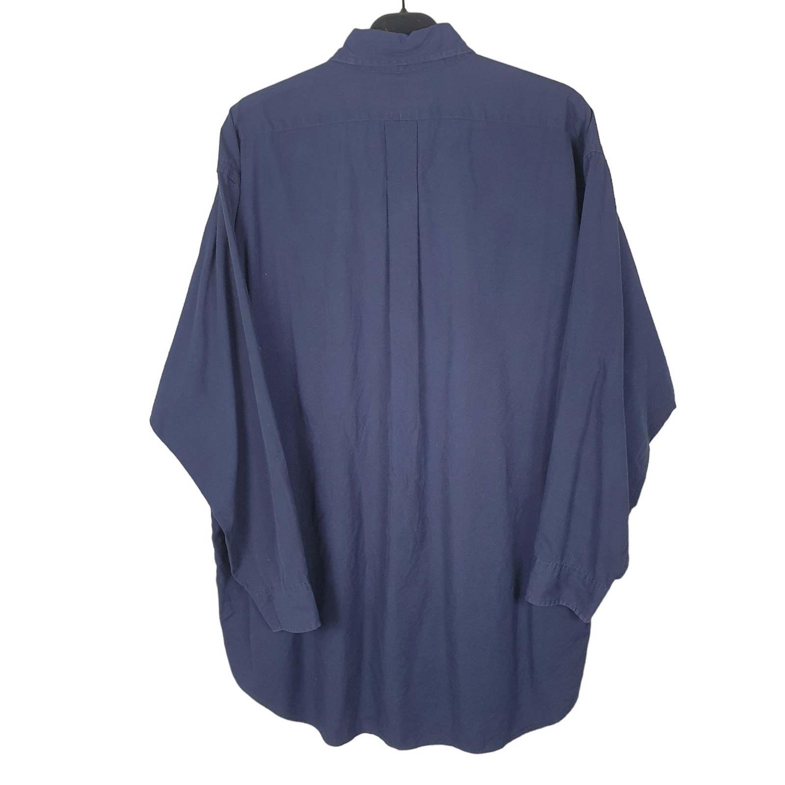 RALPH LAUREN Navy Shirt Blake Fit Long Sleeve Casual Mens XL image 3