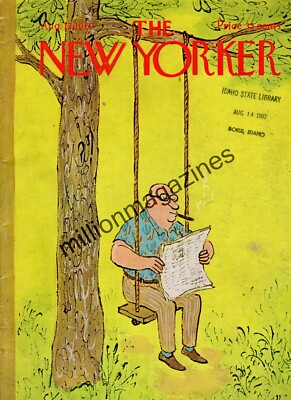 1967 New Yorker August 12 - He made his own tree-swing - Steig