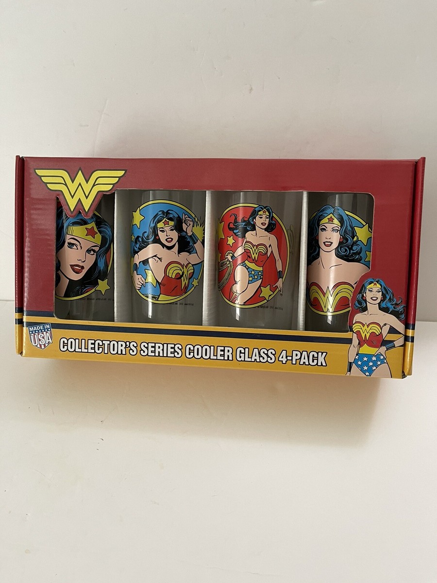 collectors series. Wonder Woman. Cooler glass 4 pack. New | eBay